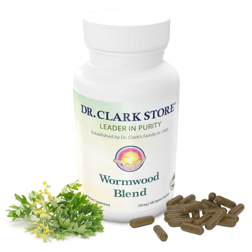 Dr Clark Superblend Wormwood Capsules - Vegetarian 330 mg, 100 Capsules - Wormwood Herb Without Artificial Preservatives, Wormwood Combination with Quassia - TrustMedUSA