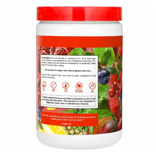Dr. Colbert, MD Organic Red Supremefood | Berry Flavored Blend | by Divine Health | 10 Organic Fruits | Probiotics | Enzymes | Herbs | Fiber | Antioxidants | Non-GMO | 30 Day Supply | 180g - TrustMedUSA
