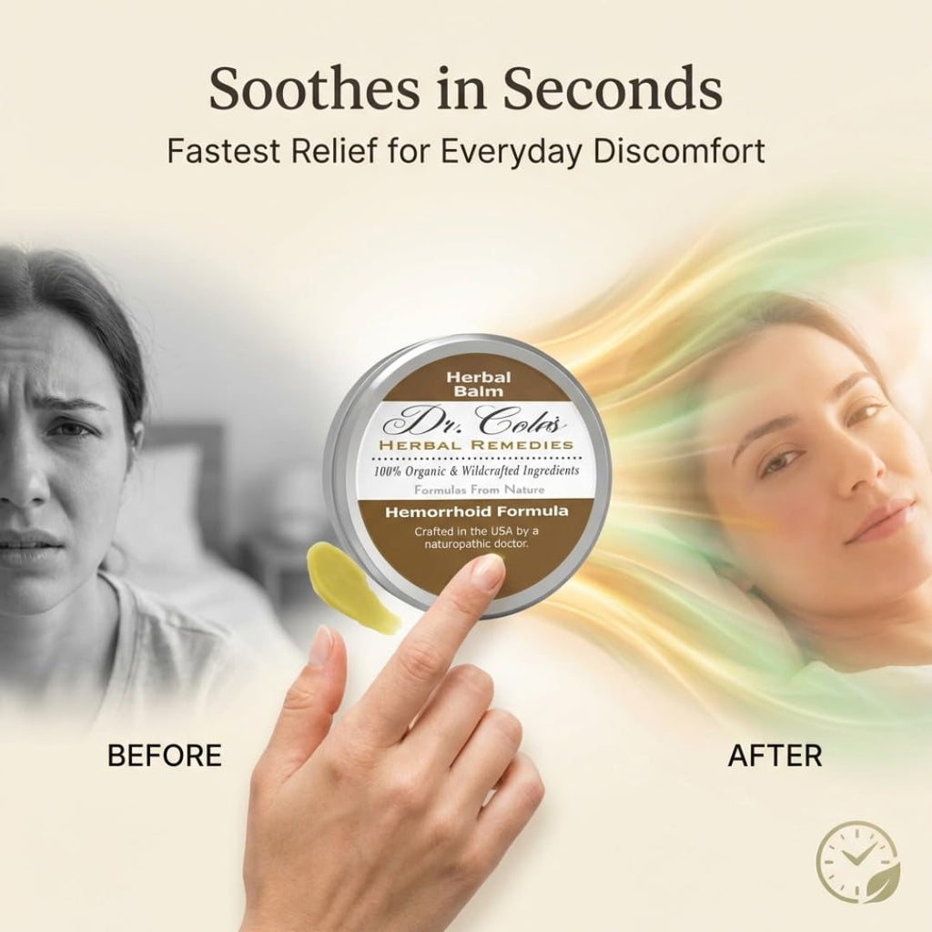 Dr. Cole’s Hemorrhoid Treatment – Organic Herbal Ointment for External Hemorrhoid Soothing & Comfort – Plant-Based, Gentle, No Petroleum or Harsh Chemicals – 2 oz - TrustMedUSA