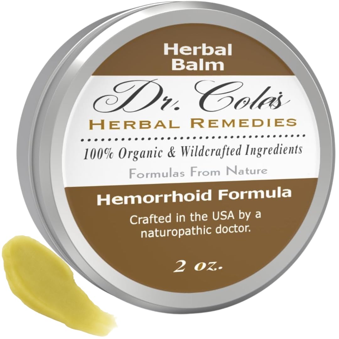 Dr. Cole’s Hemorrhoid Treatment – Organic Herbal Ointment for External Hemorrhoid Soothing & Comfort – Plant-Based, Gentle, No Petroleum or Harsh Chemicals – 2 oz - TrustMedUSA