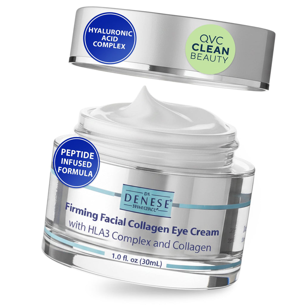 Dr. Denese SkinScience Firming Facial Collagen Eye Cream 1oz – Hydrating Under Eye Treatment with Hyaluronic Acid, Peptides & Ceramides for Puffiness, Dark Circles, Fine Lines – Cruelty-Free Skin Care - Maple Wellness Supplements