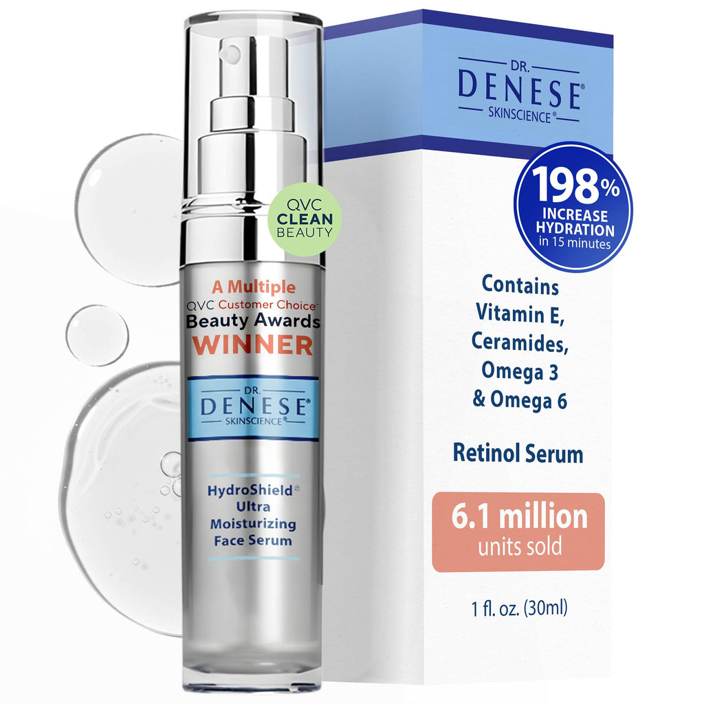 Dr. Denese SkinScience HydroShield Retinol Serum for Face 1 oz – Dermatologist Tested Hydrating Serum, Contains Retinol and Ceramides for Deep Moisture - Cruelty Free - Maple Wellness Supplements
