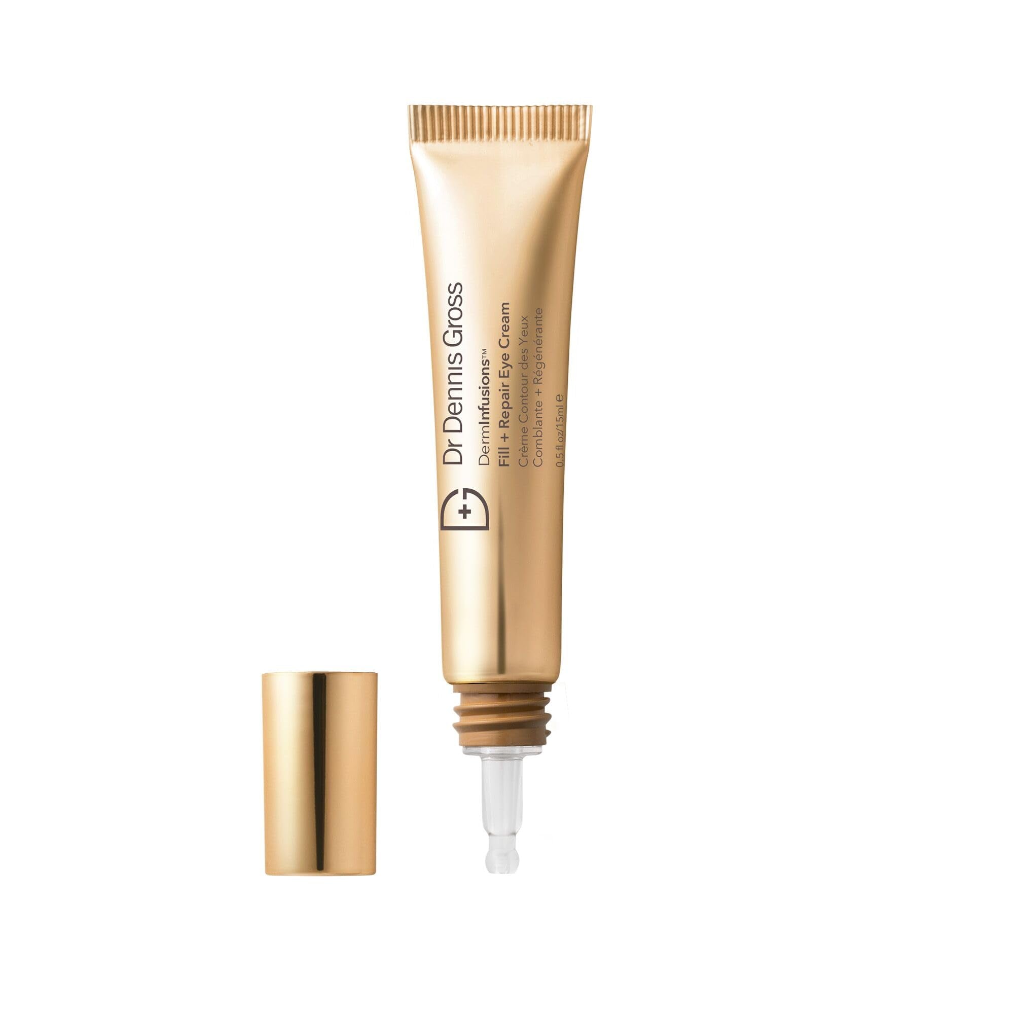 Dr Dennis Gross DermInfusions Fill + Repair Eye Cream: Hydrating & Brightening Treatment for Dark Circles, Fine Lines & Wrinkles, Firms & Smooths 360° Eye Area, 0.5 Oz - Maple Wellness Supplements