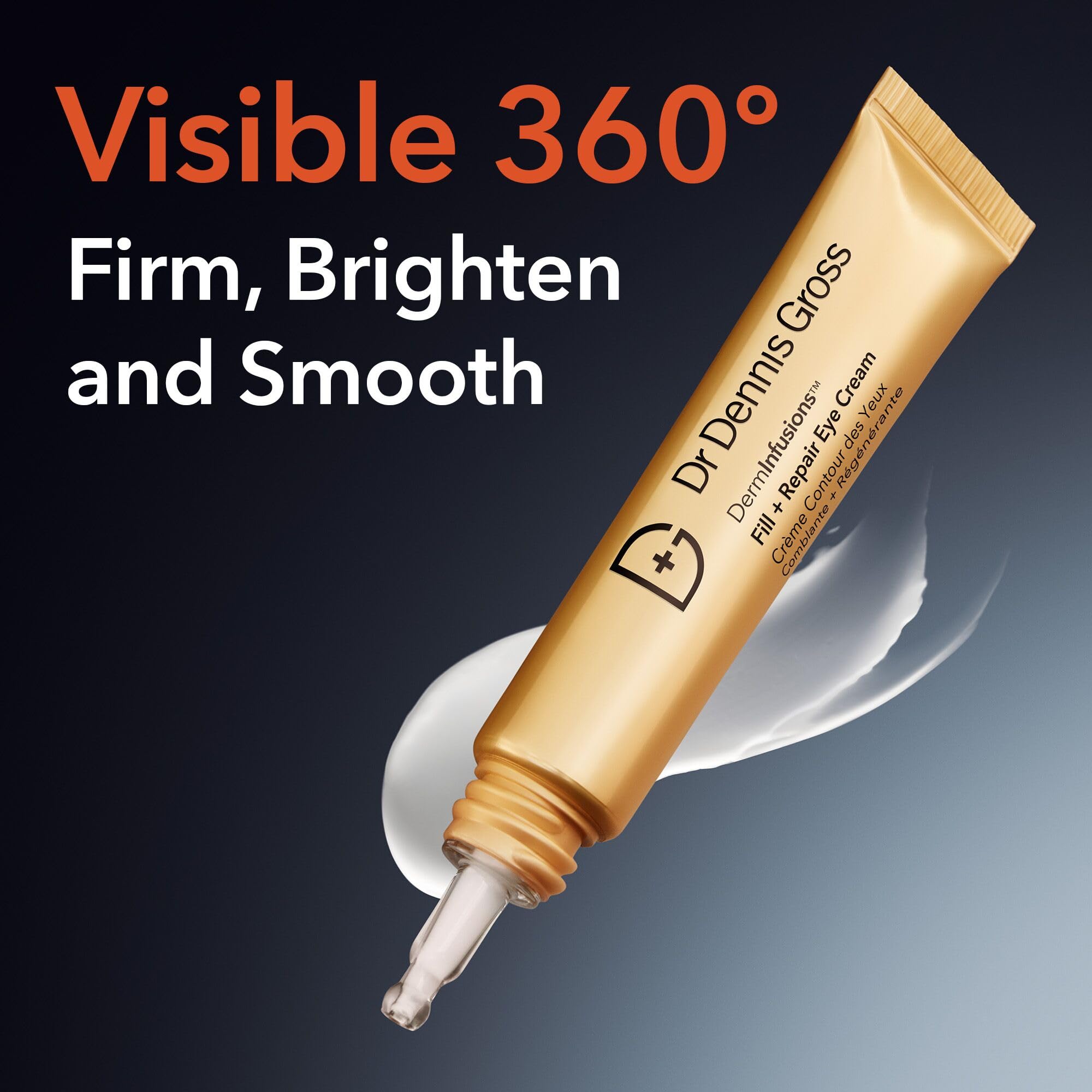 Dr Dennis Gross DermInfusions Fill + Repair Eye Cream: Hydrating & Brightening Treatment for Dark Circles, Fine Lines & Wrinkles, Firms & Smooths 360° Eye Area, 0.5 Oz - Maple Wellness Supplements