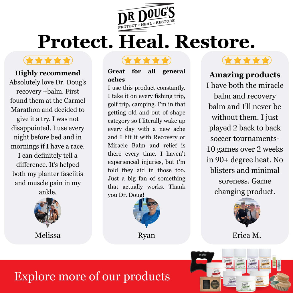 Dr. Doug's Recovery Balm – Organic Arnica & Magnesium Topical Rub – Soothing Support Lotion for Active Muscles, Joints, & Skin – Dermatologist Approved, Handmade in USA, Organic 2 oz Twist-Up Stick - TrustMedUSA