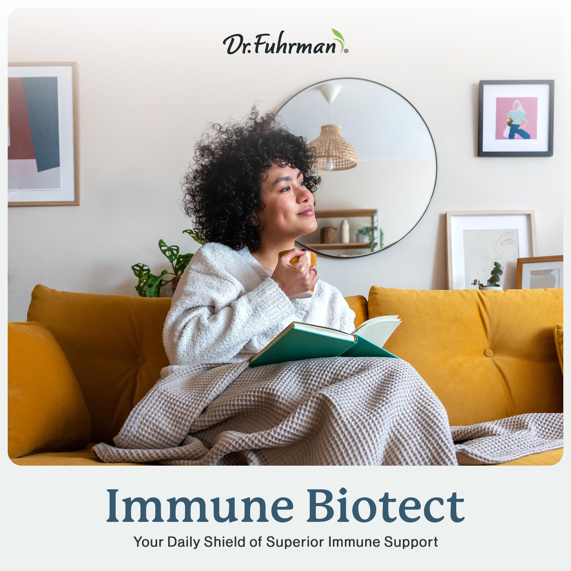 Dr. Fuhrman All Natural Immune Support Supplement | Whole-Food Derived Vitamin for Immunity Defense | Organic Mushrooms, & Berries | Organic Lion’s Mane, Maitake, Reishi, and Elderberry | 120 Caps - TrustMedUSA