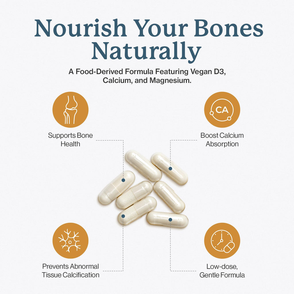 Dr. Fuhrman Osteo Bone Health Supplement | Wholefood Supplement for Women & Men | Vitamin for Bone Density | Organic Vitamin D3, Calcium, Magnesium & K2 | Natural Ingredients | 120 Caps - TrustMedUSA