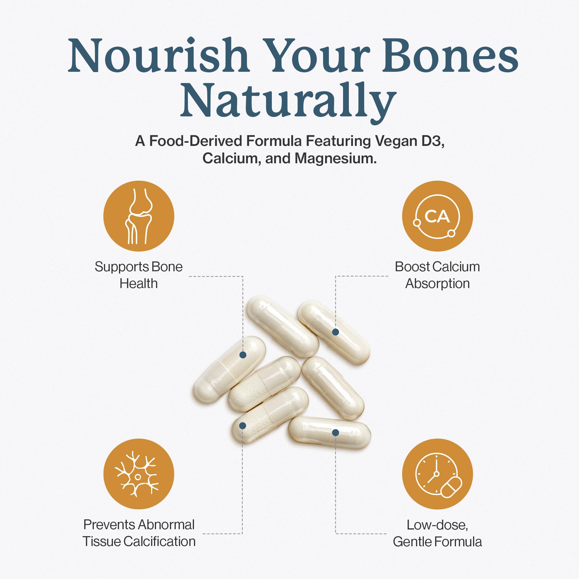 Dr. Fuhrman Osteo Bone Health Supplement | Wholefood Supplement for Women & Men | Vitamin for Bone Density | Organic Vitamin D3, Calcium, Magnesium & K2 | Natural Ingredients | 120 Caps - TrustMedUSA