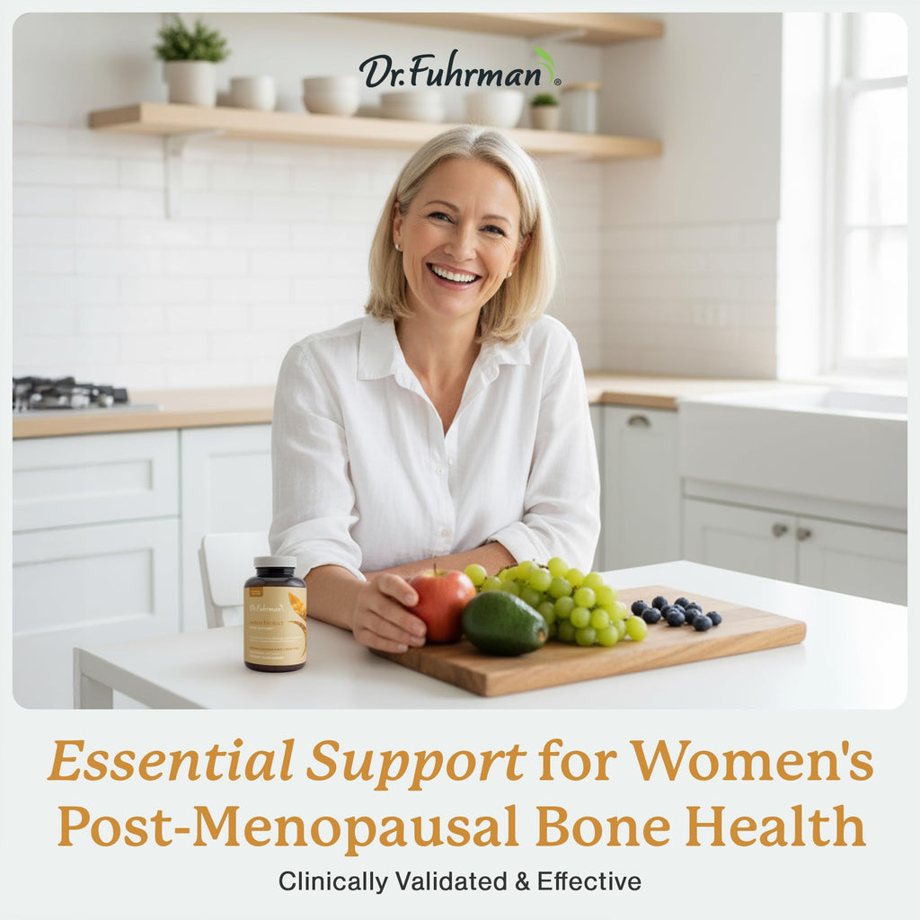 Dr. Fuhrman Osteo Bone Health Supplement | Wholefood Supplement for Women & Men | Vitamin for Bone Density | Organic Vitamin D3, Calcium, Magnesium & K2 | Natural Ingredients | 120 Caps - TrustMedUSA