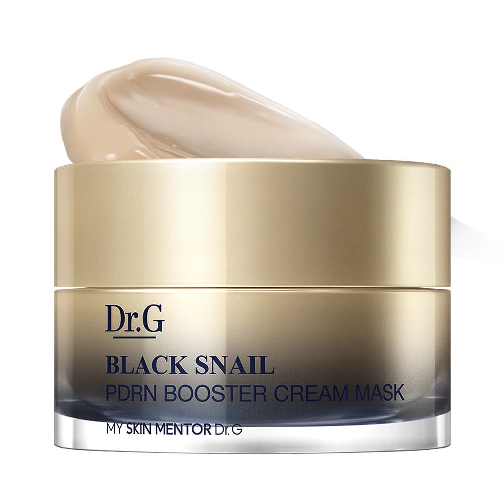 Dr. G Black Snail PDRN Booster Cream Mask - Enhanced Black Snail Mucin with PDRN for Firming, Moisturizing, Smooth Skin Texture - Korean Skin Care - Overnight & Wash-Off Face Mask - 1.69 fl oz - Maple Wellness Supplements