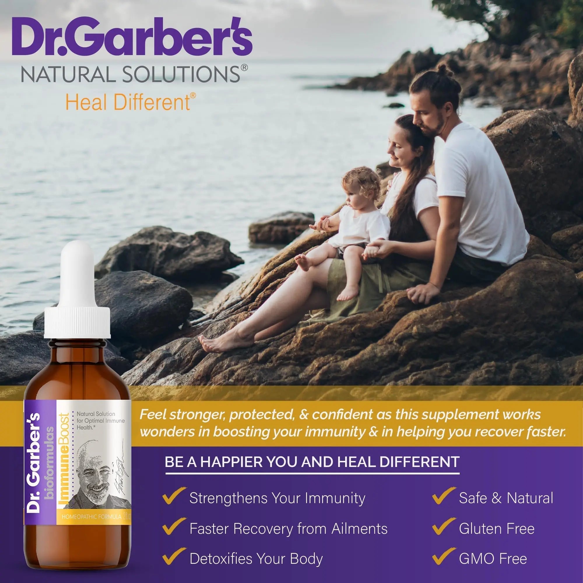 Dr. Garber's Natural Solutions Immune Boost Health Oral Drops - Gemmotherapy Liquid Supplement to Strengthen Immunity, Support Immune System, Increase Resistance, & Contains Antioxidants - 60ml - TrustMedUSA