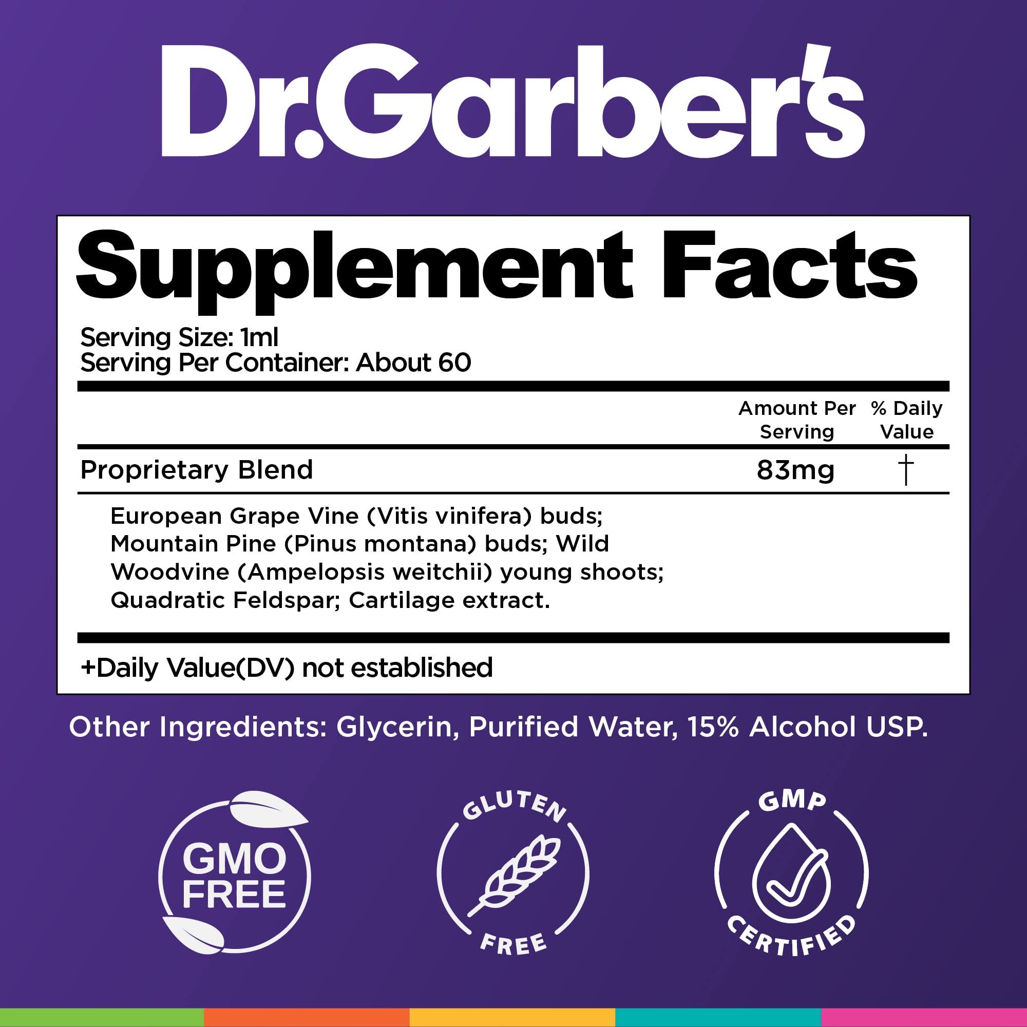 Dr. Garber's Natural Solutions Joint Health Oral Drops - Gemmotherapy Liquid Supplement for Healthy Joint Support & Function, Joint Repair, and Improved Mobility & Flexibility - 60ml - TrustMedUSA