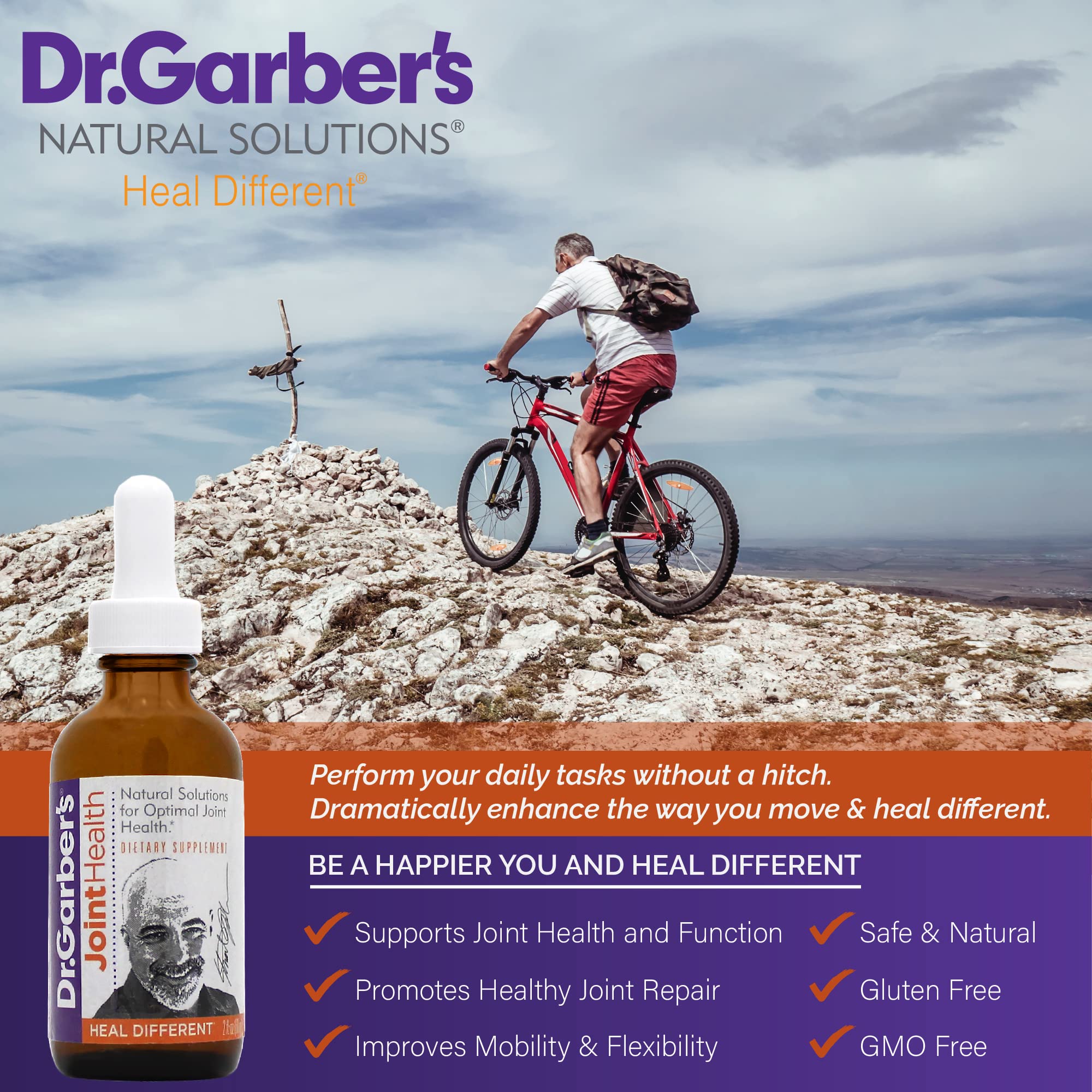 Dr. Garber's Natural Solutions Joint Health Oral Drops - Gemmotherapy Liquid Supplement for Healthy Joint Support & Function, Joint Repair, and Improved Mobility & Flexibility - 60ml - TrustMedUSA