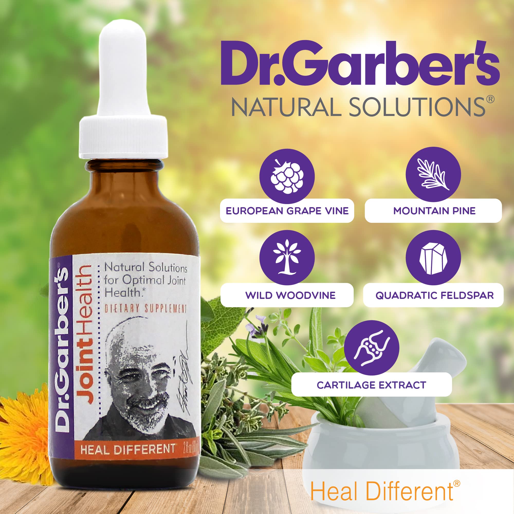 Dr. Garber's Natural Solutions Joint Health Oral Drops - Gemmotherapy Liquid Supplement for Healthy Joint Support & Function, Joint Repair, and Improved Mobility & Flexibility - 60ml - TrustMedUSA