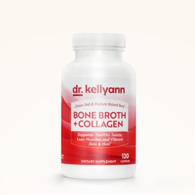 Dr. Kellyann Bone Broth Capsules | 500mg Collagen Per Serving | Supports Gut Health | Joint & Cartilage Repair | Skin Hair Nails | Fasting Support | Grass-Fed Beef | Digestive Wellness | 40 Servings - Maple Wellness Supplements