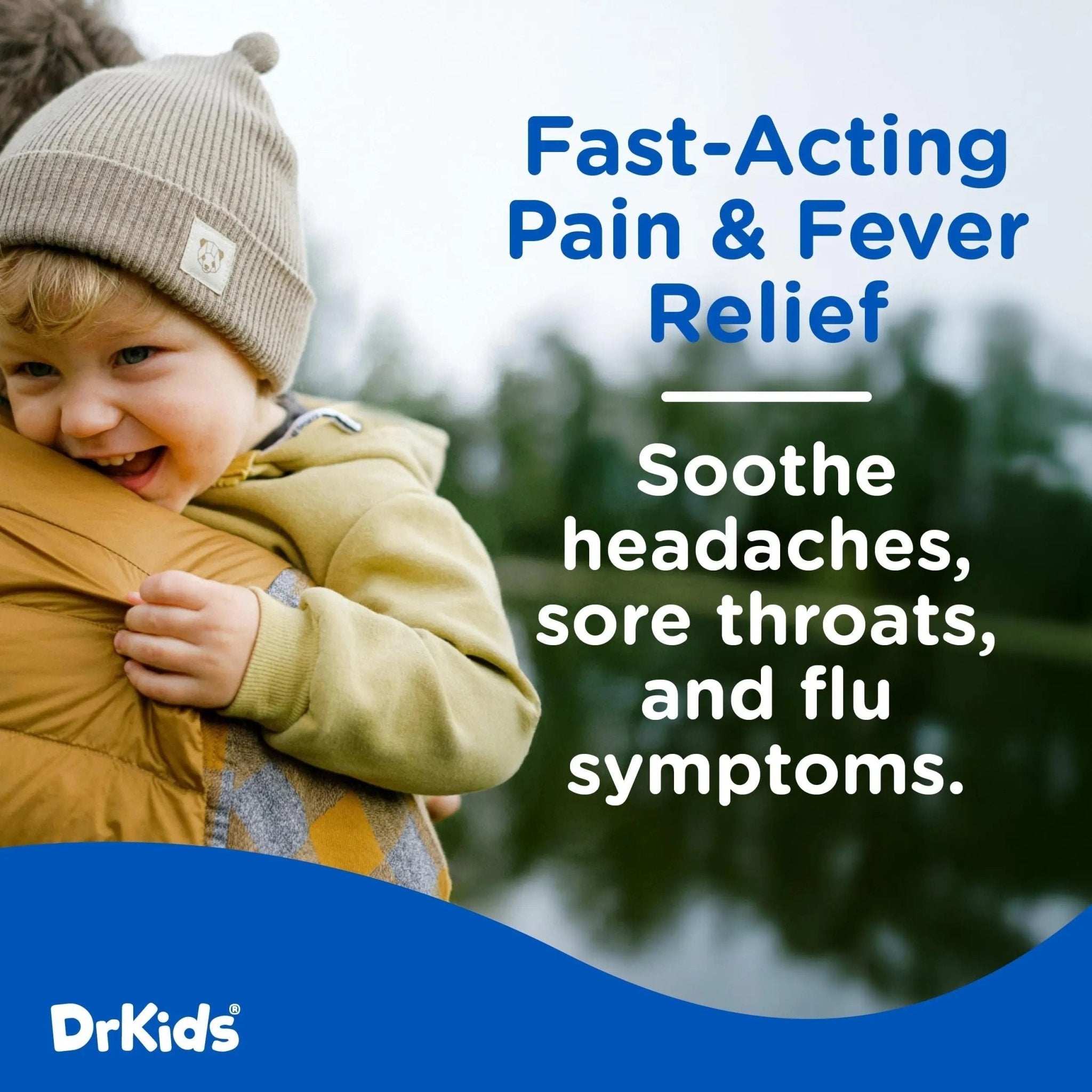 Dr. Kids Children’s Pain and Fever Chewable Gels – Pain Relief and Fever Reducer for Kids Ages 2–11, 80 mg Chewable Acetaminophen for Headache, Sore Throat, Cold & Flu, Pineapple Flavor, 24 Count - TrustMedUSA