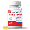 Dr. Kids Children’s Pain and Fever Gummy Bite - Chewable Acetaminophen for Kids Ages 2-11, Pre-Measured Soft Chews for Headache, Sore Throat, Cold and Flu, Orange Vanilla Flavor, 24 Count - TrustMedUSA