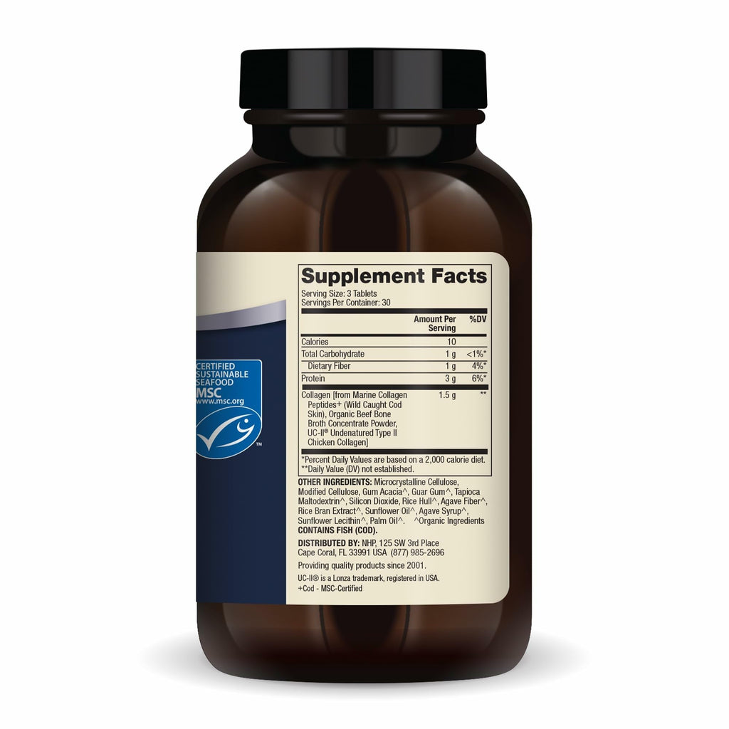 Dr. Mercola Collagen Complex - Supports Skin & Connective Tissue - Types I, II & III Collagen - Non-GMO, Gluten-Free & Soy-Free - 90 Tablets (30 Servings) - Maple Wellness Supplements