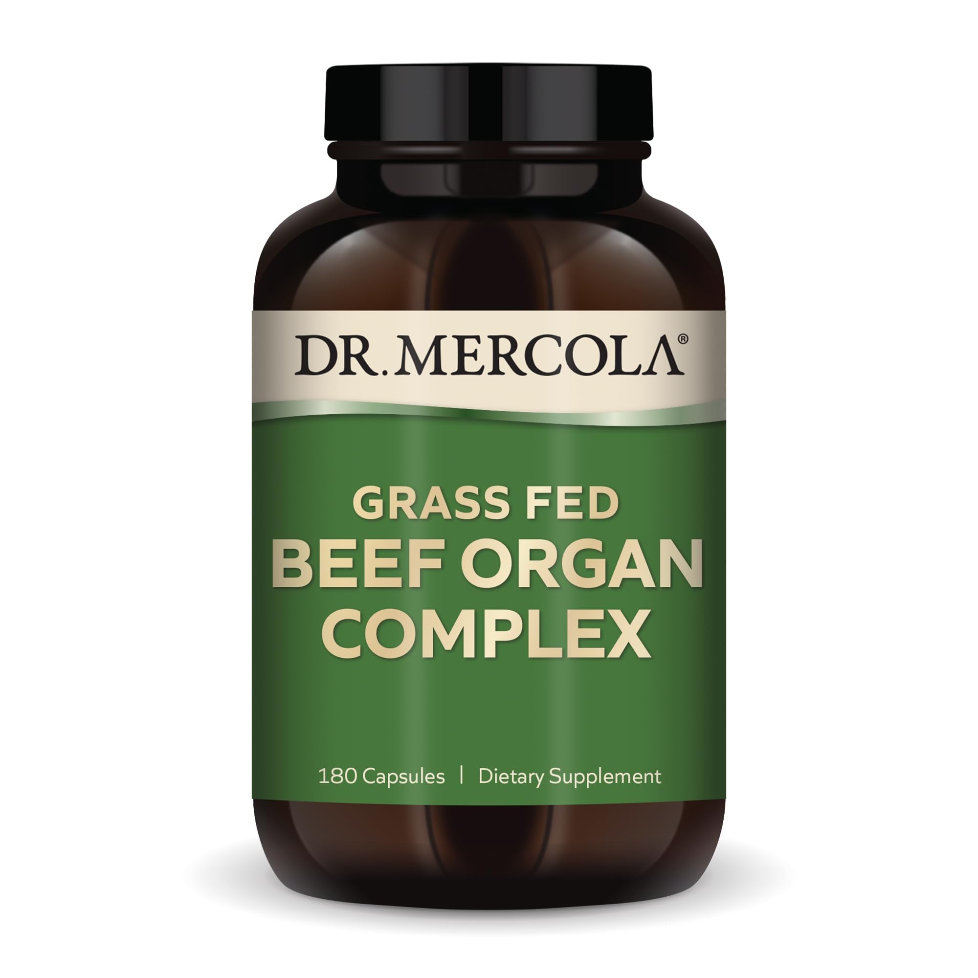 Dr. Mercola Grass Fed Beef Organ Complex - Supports Whole Body Wellness - Freeze-Dried Organ Blend - Non-GMO - Gluten-Free - 180 Capsules - TrustMedUSA