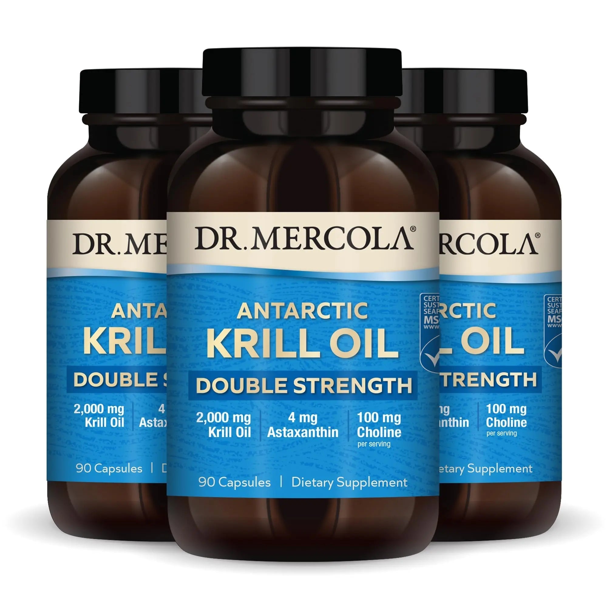 Dr. Mercola Krill Oil Double Strength, 90 Servings (270 Capsules), Dietary Supplement - TrustMedUSA