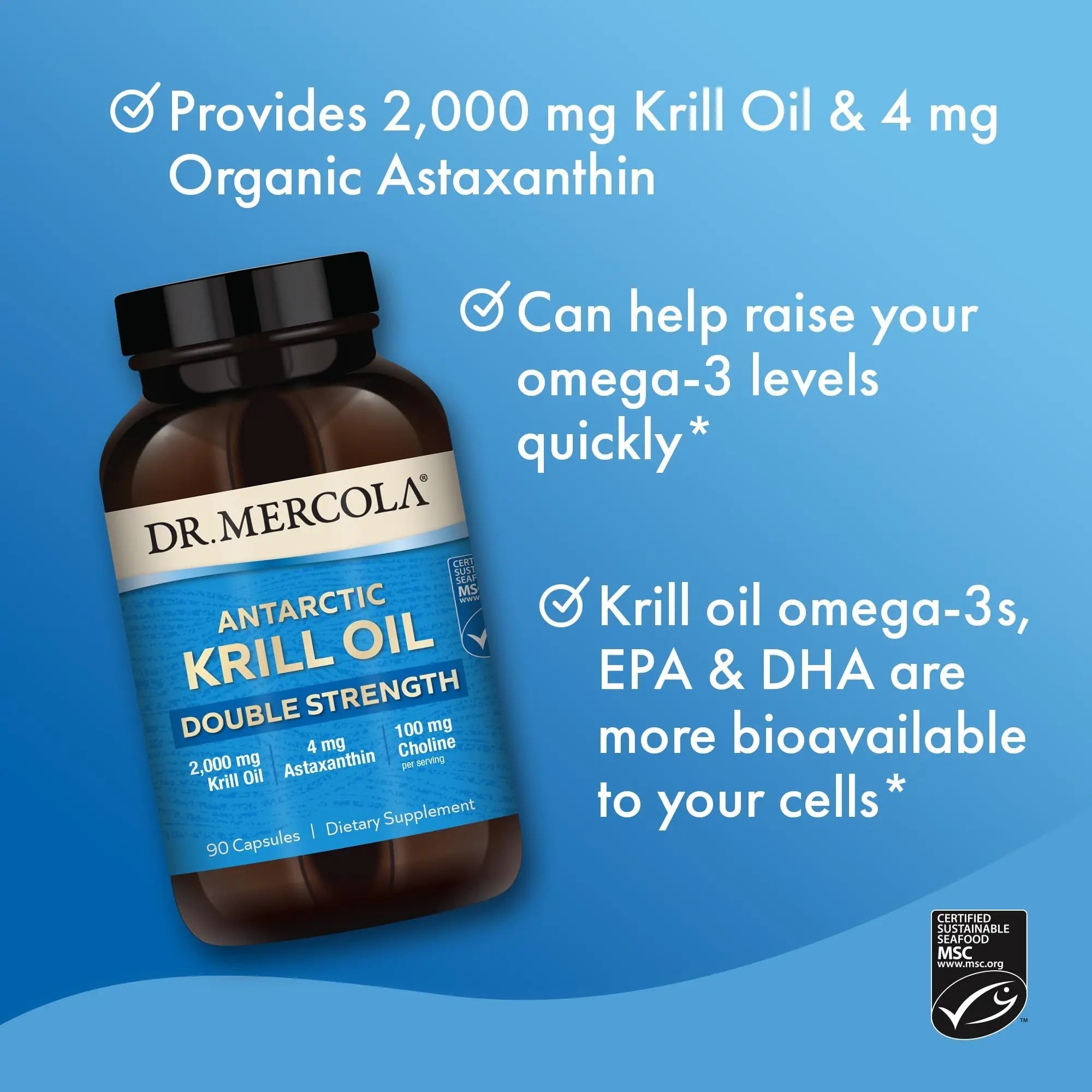 Dr. Mercola Krill Oil Double Strength, 90 Servings (270 Capsules), Dietary Supplement - TrustMedUSA
