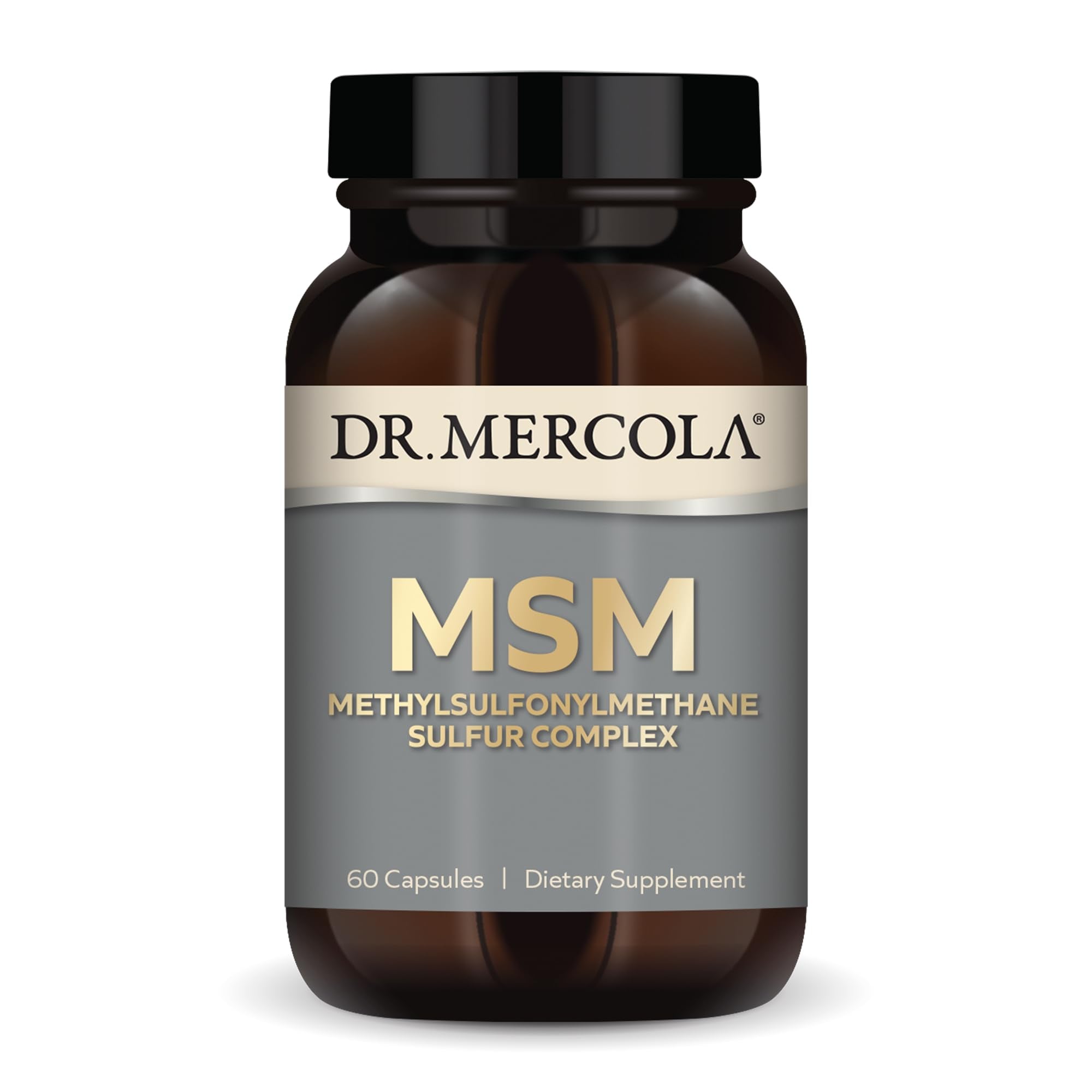 Dr. Mercola MSM Sulfur Complex - Joint Support & Cellular Health - OptiMSM - R-Alpha Lipoic Acid - TMG - Organic Sulfur Blend - 60 Capsules (30 Servings) - TrustMedUSA