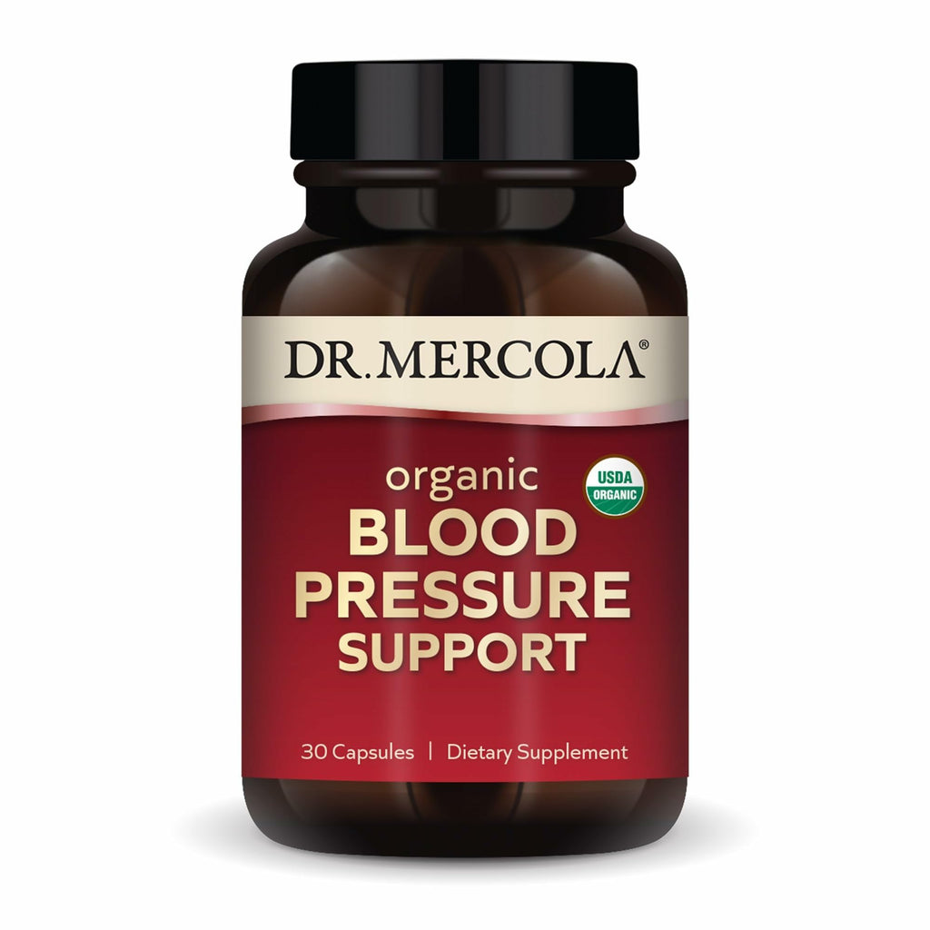 Dr. Mercola Organic Blood Pressure Support - Supports Healthy Circulation - High-Potency Grape Seed Extract - Non-GMO & Soy-Free - 30 Capsules (30 Servings) - TrustMedUSA