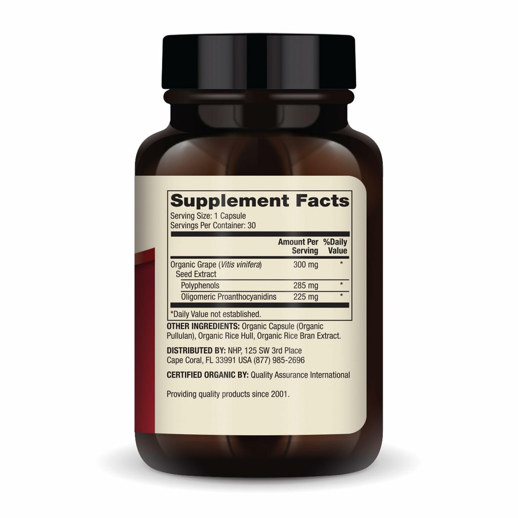 Dr. Mercola Organic Blood Pressure Support - Supports Healthy Circulation - High-Potency Grape Seed Extract - Non-GMO & Soy-Free - 30 Capsules (30 Servings) - TrustMedUSA