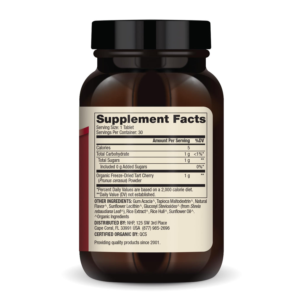Dr. Mercola Organic Chewable Tart Cherry - Antioxidant Support - Made from Whole-Fruit Montmorency Cherries - USDA Organic - Stevia Sweetened - 30 Tablets - TrustMedUSA