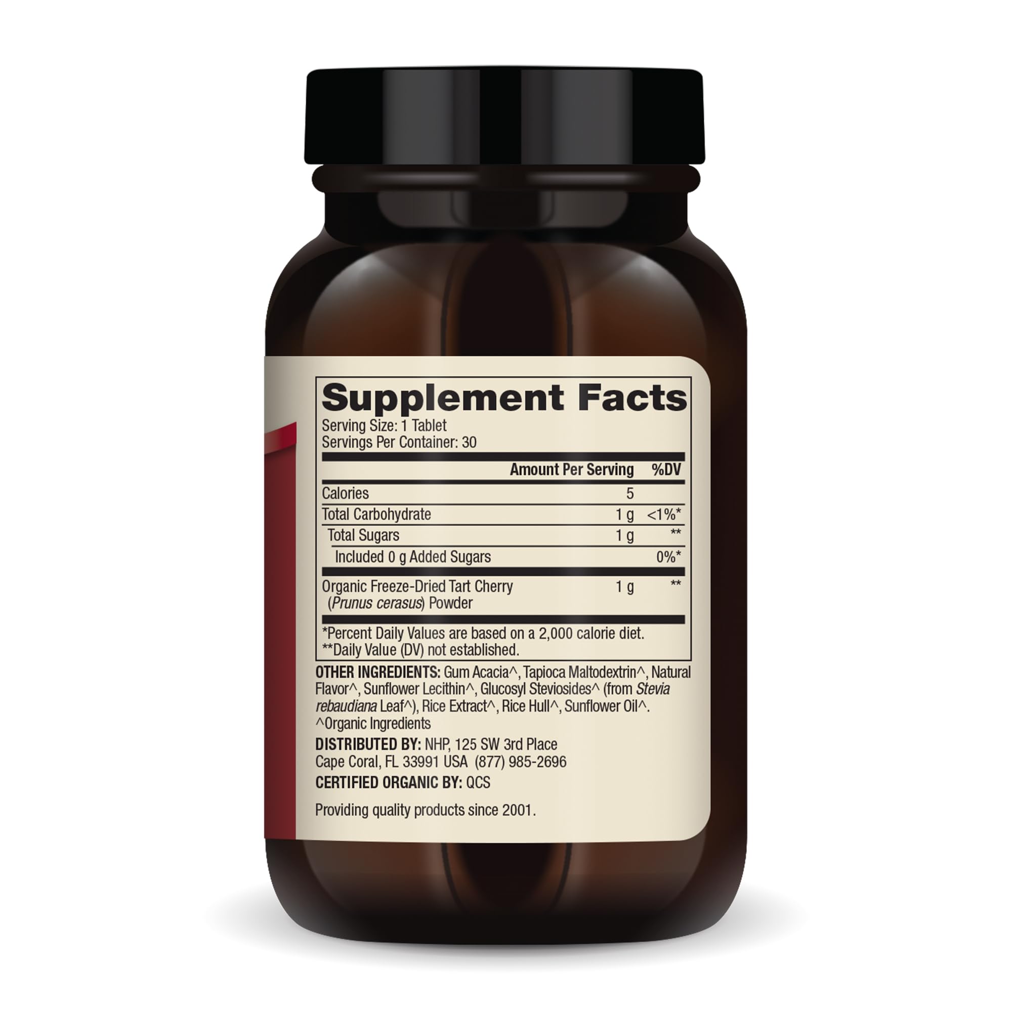 Dr. Mercola Organic Chewable Tart Cherry - Antioxidant Support - Made from Whole-Fruit Montmorency Cherries - USDA Organic - Stevia Sweetened - 30 Tablets - TrustMedUSA