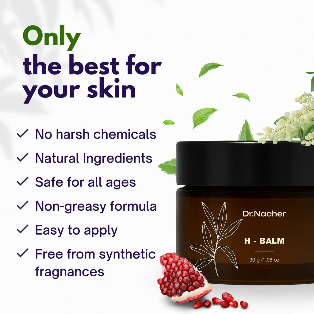 Dr. Nacher H-Balm. Rectal Natural Balm for Fissure, Hem Related discomfort. with Sophora & 12 Herbal Extracts. Soothes Irritation. Fast-Acting. Safe for Sensitive Areas and Postnatal. for Men & Women - TrustMedUSA