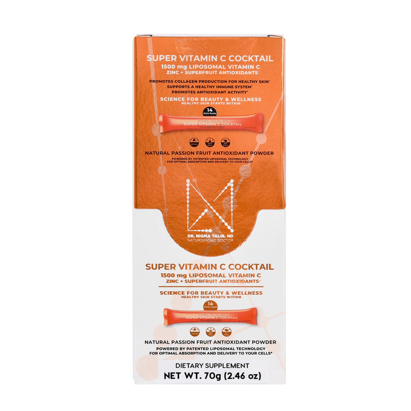 DR. NIGMA Super Vitamin C Cocktail Powder | Science-Based Beauty and Wellness | Powerful Combo of Vital Nutrients to Support Optimal Health and Vitality | 14 Servings | 2.46 oz - TrustMedUSA