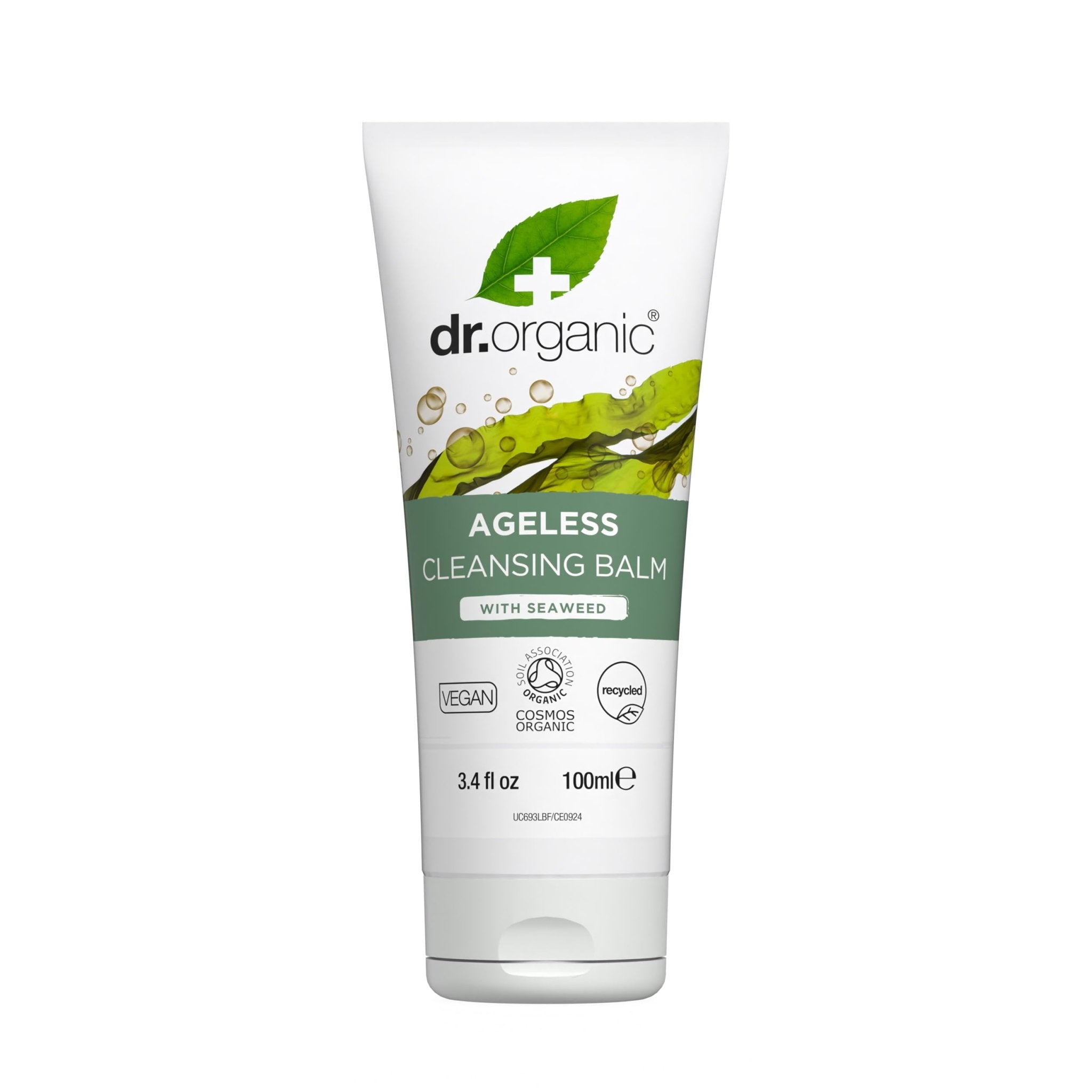 Dr. Organic Ageless Cleansing Balm with Seaweed | Moisturizing, Gentle, Removes Impurities, Certified Organic, Paraben & SLS-Free, Natural, Vegan, 100 ml / 3.4 fl oz - Maple Wellness Supplements
