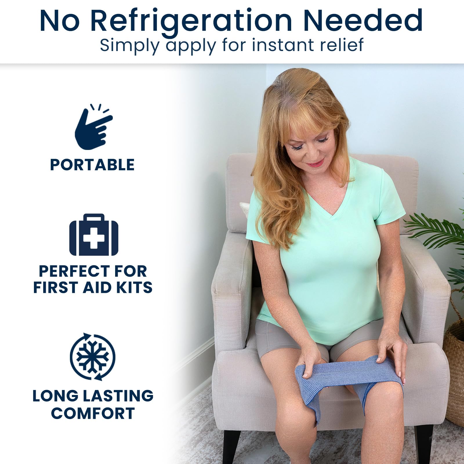 Dr Pat's Ice Tape - Cooling Bandage Wrap Athletic Tape - Compression Instant Cold Compress Wrap with Menthol - Elastic, Athletic for Sore Muscles, Pain Relief Now, Swelling, Recovery, Sports - Maple Wellness Supplements