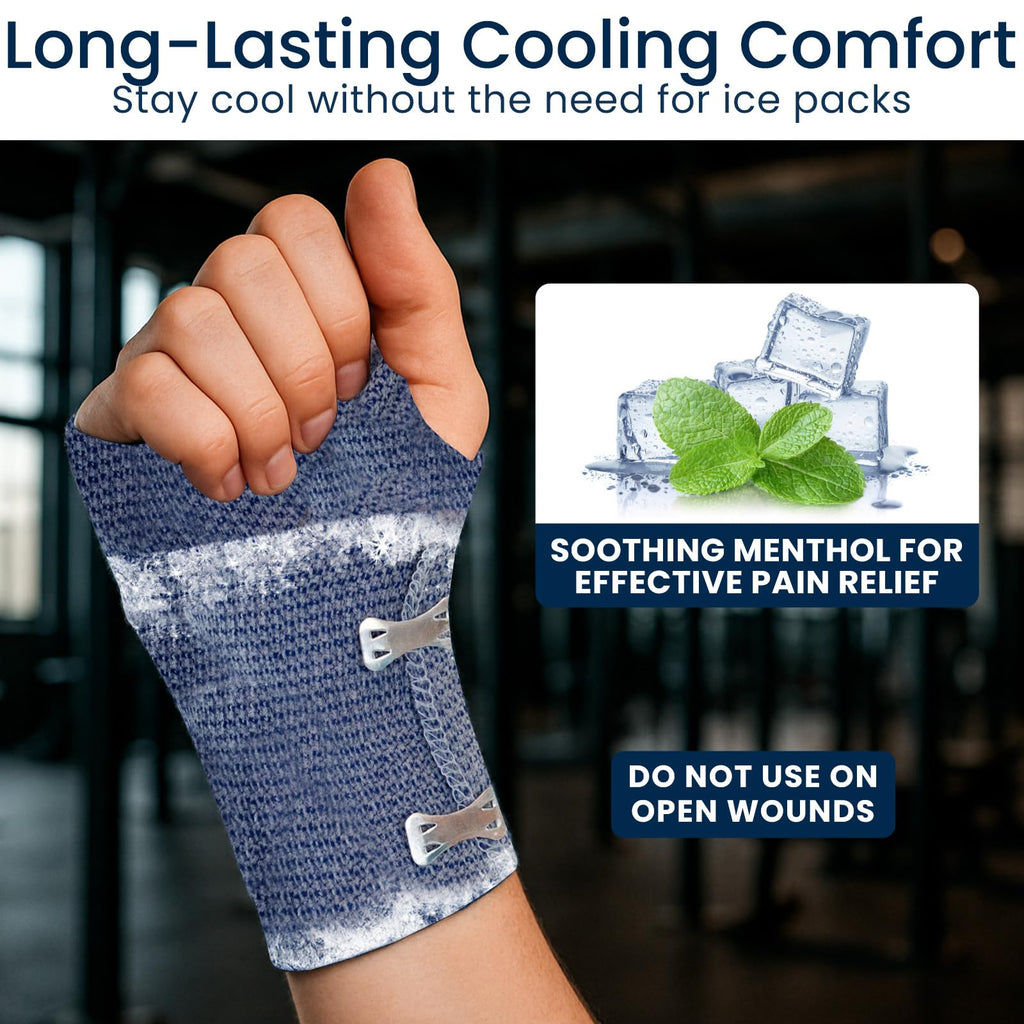 Dr Pat's Ice Tape - Cooling Bandage Wrap Athletic Tape - Compression Instant Cold Compress Wrap with Menthol - Elastic, Athletic for Sore Muscles, Pain Relief Now, Swelling, Recovery, Sports - Maple Wellness Supplements