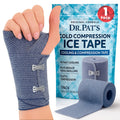Dr Pat's Ice Tape - Cooling Bandage Wrap Athletic Tape - Compression Instant Cold Compress Wrap with Menthol - Elastic, Athletic for Sore Muscles, Pain Relief Now, Swelling, Recovery, Sports - Maple Wellness Supplements