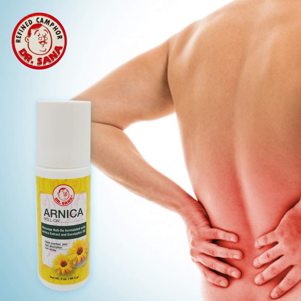 Dr Sana Arnica Roll-On. Topical Analgesic and Moisturizer. Soothes Dry and Cracked Skin. 3 oz. Pack of 3 - TrustMedUSA
