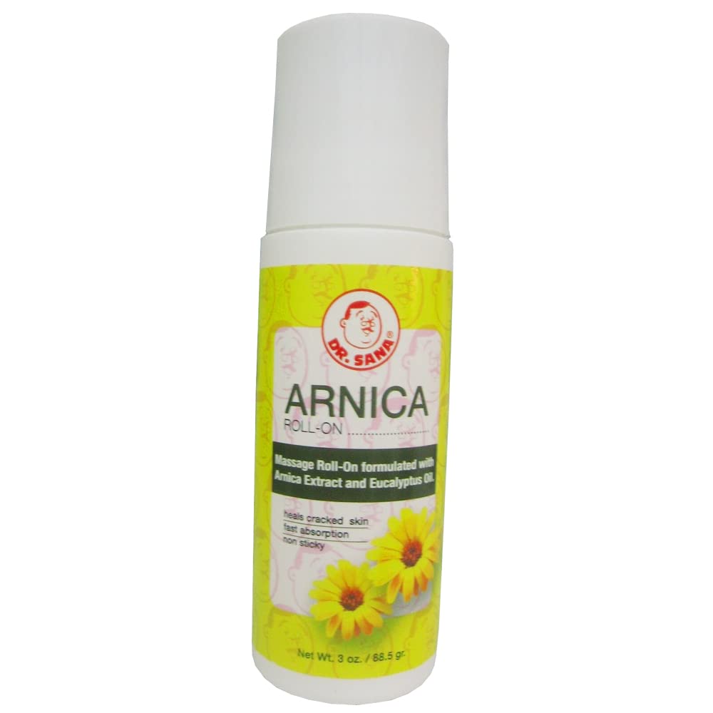 Dr Sana Arnica Roll-On. Topical Analgesic and Moisturizer. Soothes Dry and Cracked Skin. 3 oz. Pack of 6 - TrustMedUSA