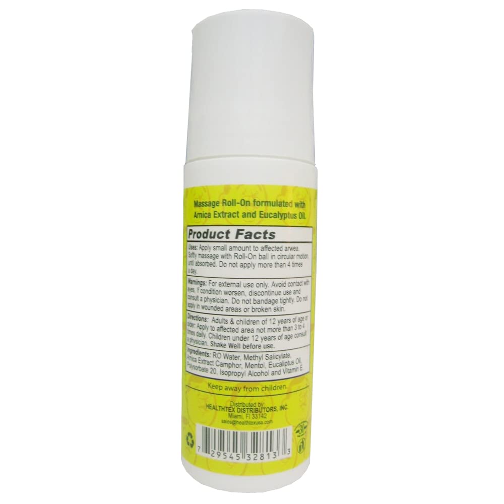 Dr Sana Arnica Roll-On. Topical Analgesic and Moisturizer. Soothes Dry and Cracked Skin. 3 oz. Pack of 6 - TrustMedUSA