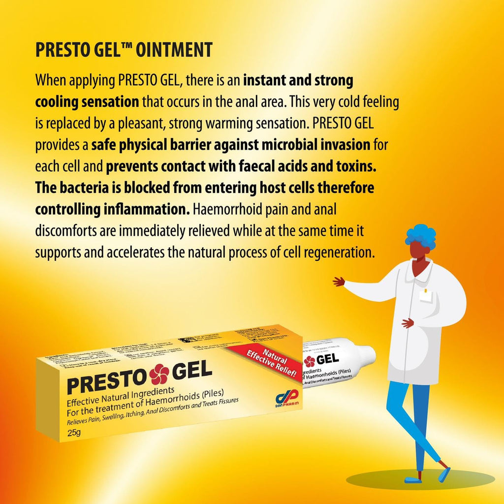 DR. SCHAVIT Presto Gel for Internal and External Hemorrhoids (Piles). A Natural Hemorrhoid Treatment Hemorrhoid Cream. Immediate Relief 25gr - TrustMedUSA