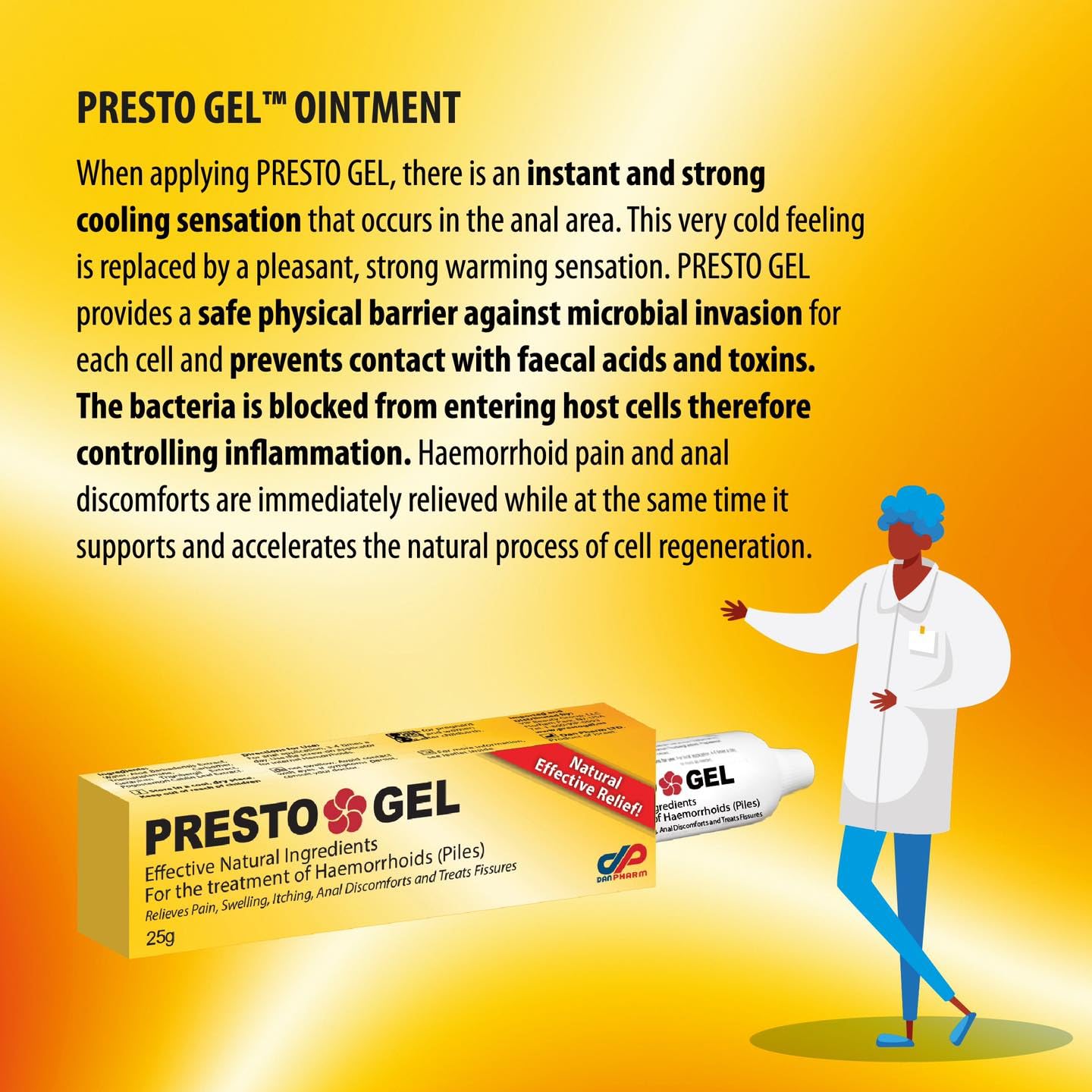 DR. SCHAVIT Presto Gel for Internal and External Hemorrhoids (Piles). A Natural Hemorrhoid Treatment Hemorrhoid Cream. Immediate Relief 25gr - TrustMedUSA