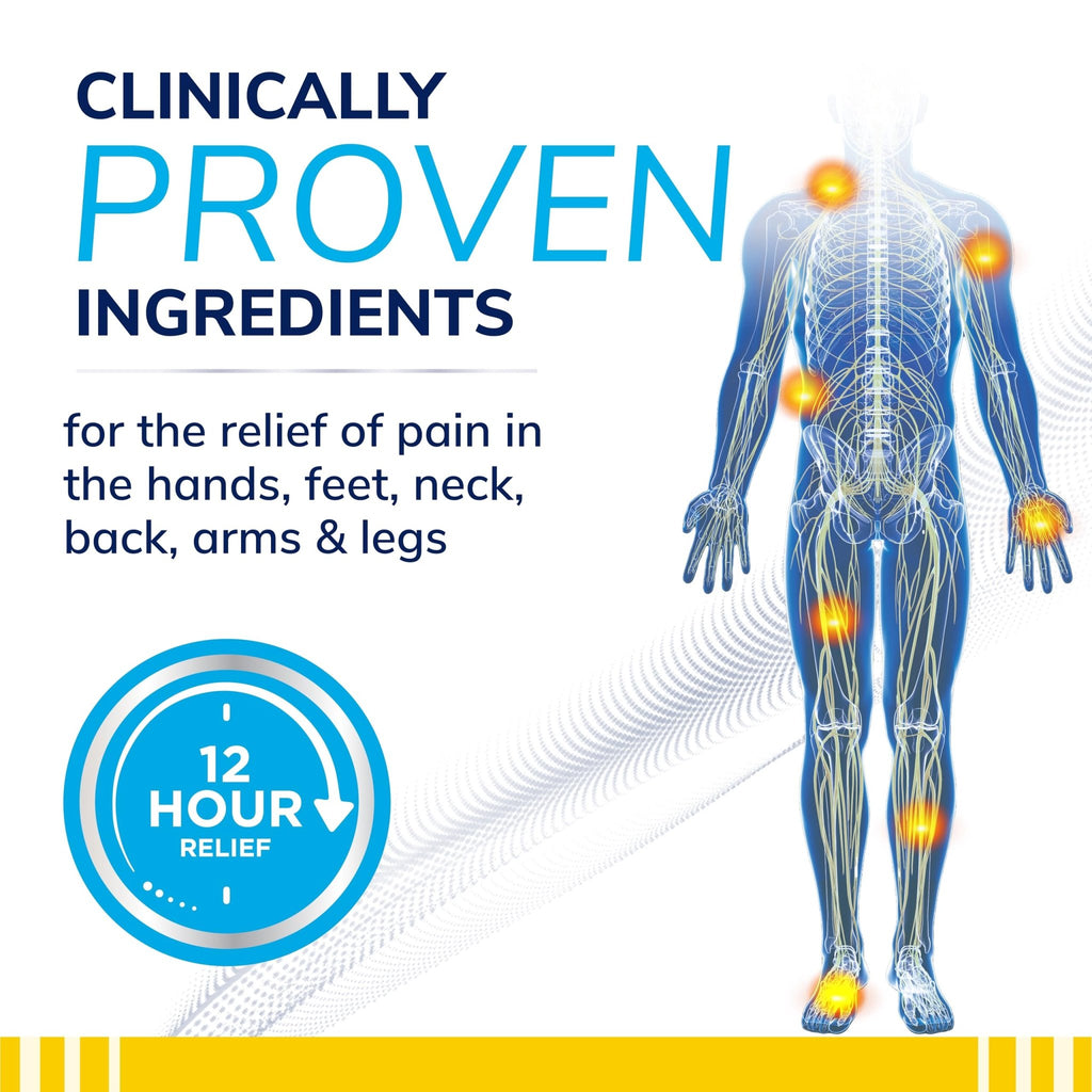 Dr. Scholl’s Clinical Strength 12-Hour Pain Relief Hydrogel Patches 10ct - 4% Lidocaine for Powerful Numbing, Instant Cooling Pain Relief with Menthol, Added Arnica, for Hands, Feet, Neck, Back & Legs - TrustMedUSA