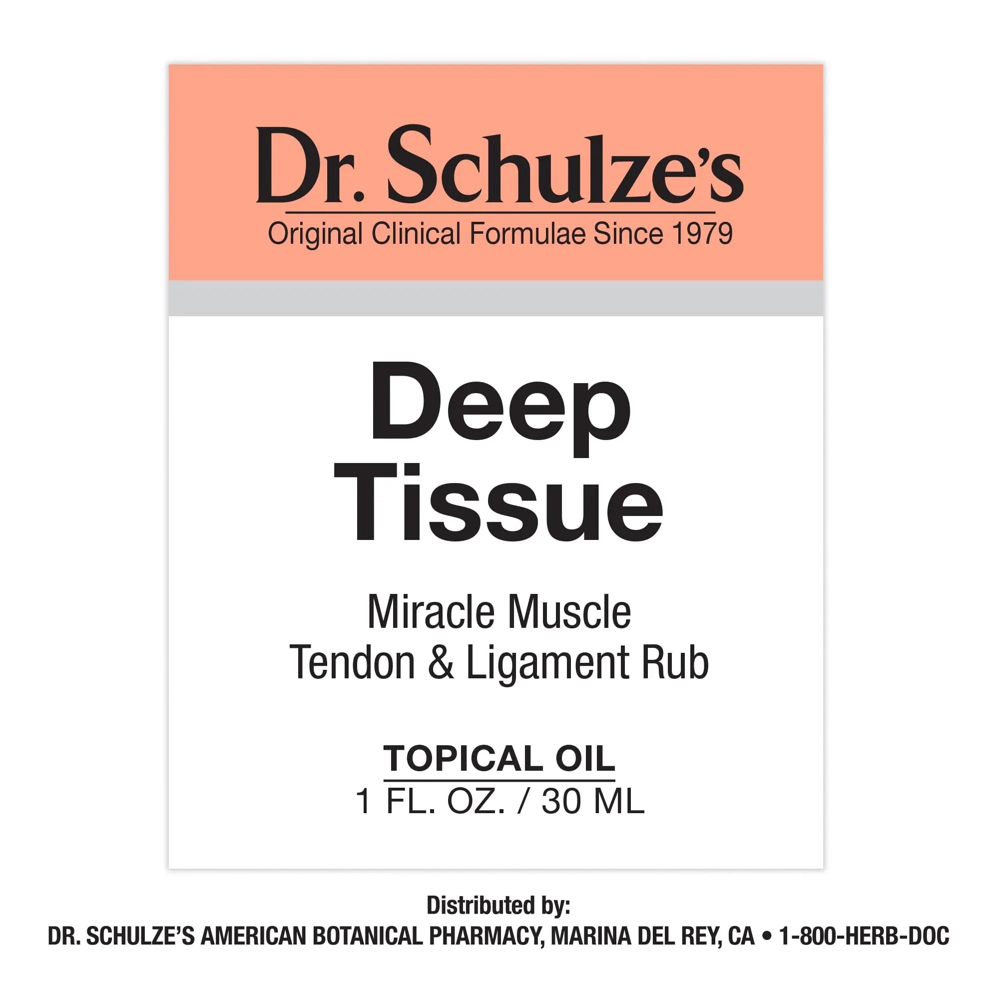Dr. Schulze's Deep Tissue Oil | Powerful Herbal Support for Muscles, Tendons and Joints - TrustMedUSA