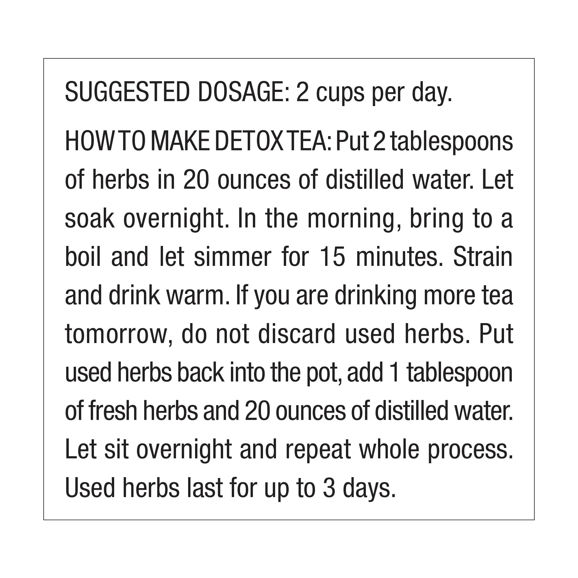 Dr. Schulze's | Detox Tea | All Purpose Herbal Tonic | Powerful Digestive Stimulant - TrustMedUSA