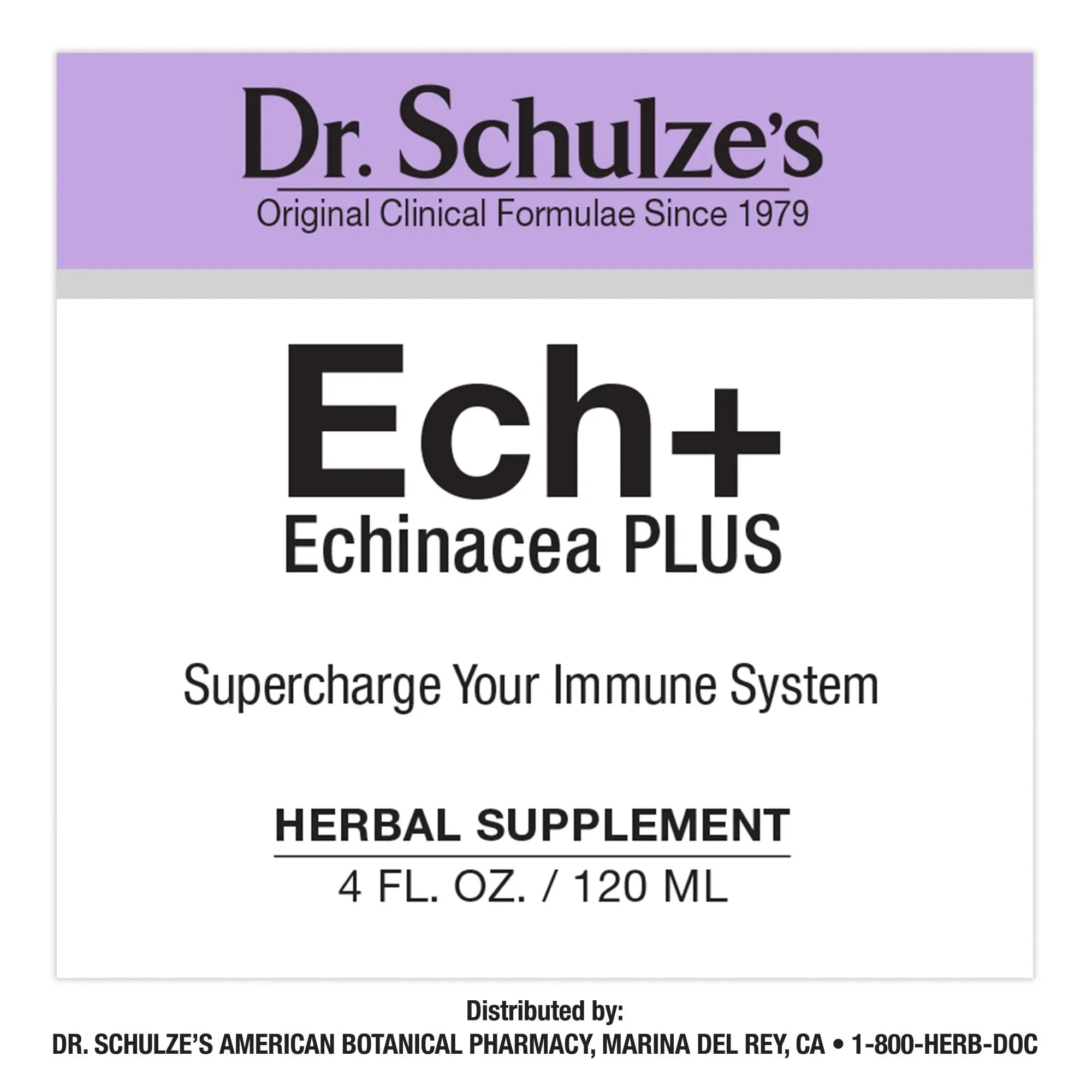 Dr. Schulze's Echinacea Plus | Echinacea Root and Seed | All Organic Extract | Gluten-Free - TrustMedUSA