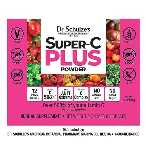 Dr. Schulze's | Super-C Plus Powder | Vitamin C Complex | Clinical Herbal Formula - TrustMedUSA