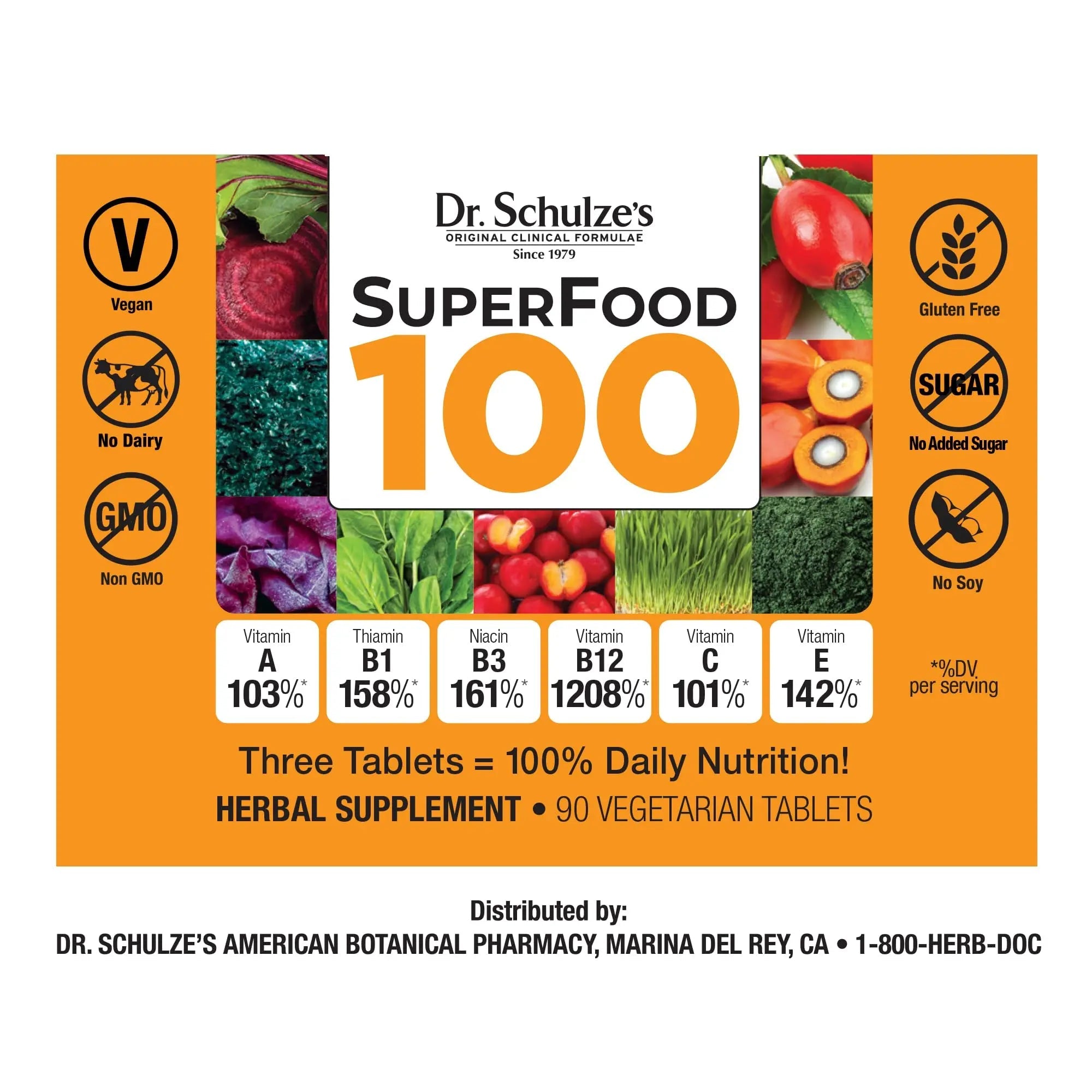 Dr. Schulze's Superfood 100 | Vitamin & Mineral Herbal Concentrate | Dietary Supplement - TrustMedUSA