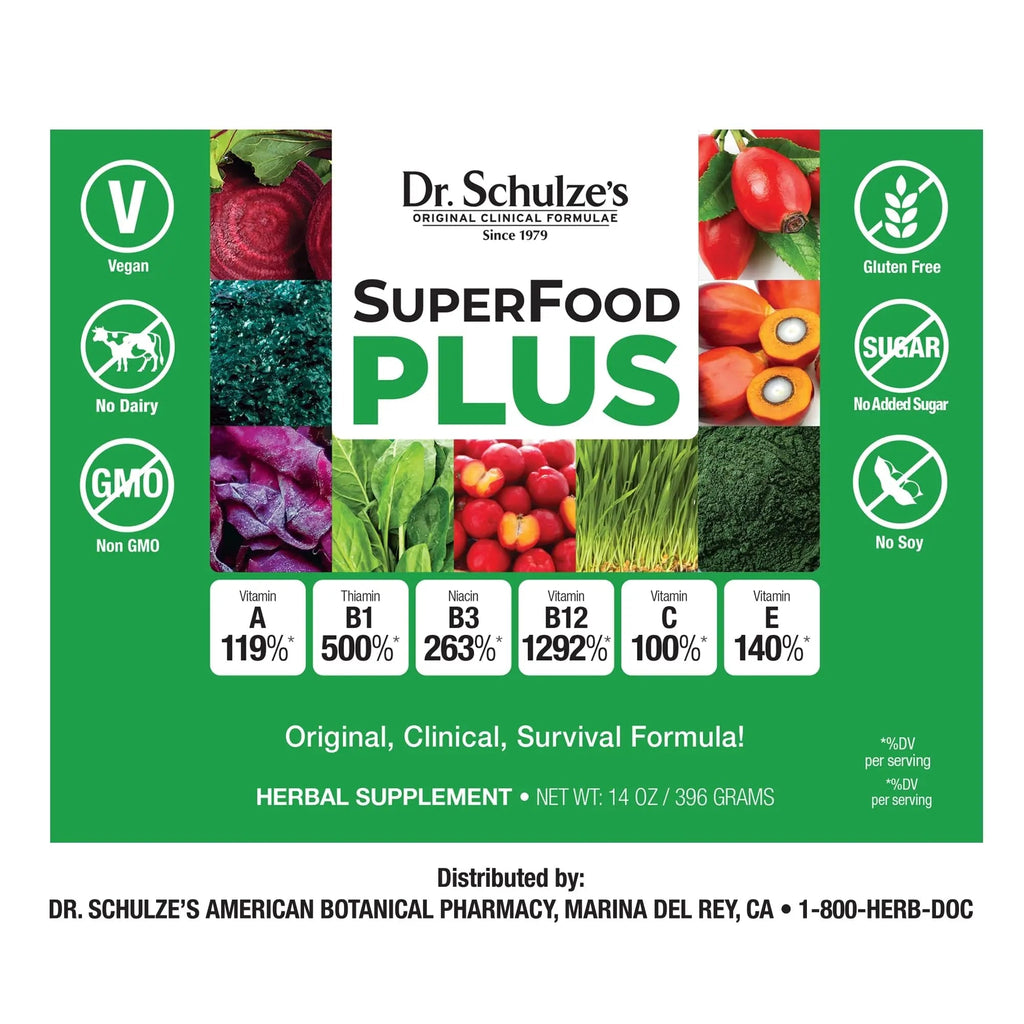Dr. Schulze’s SuperFood Plus | Vitamin and Mineral Herbal Concentrate | Daily Nutrition - TrustMedUSA