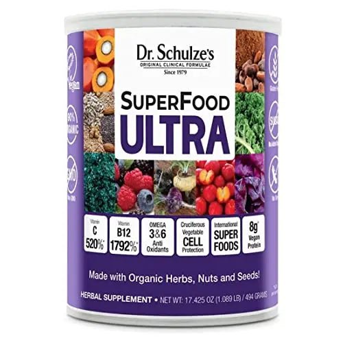 Dr. Schulze's SuperFood Ultra | Organic Super Food Powder | Vitamin B Complex and 520% - TrustMedUSA