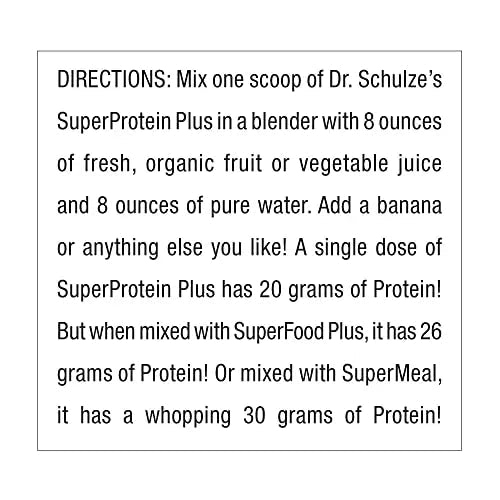 Dr. Schulze's | SuperProtein Plus | 100% Plant Protein Concentrate | Organic Powder Mix - TrustMedUSA